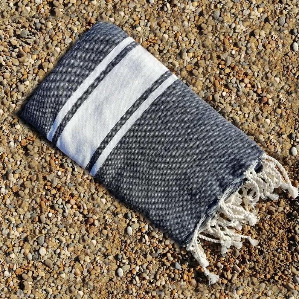 Maldives Navy Deck Towels