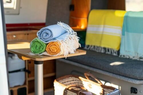 Hammam Towels in our VW T4 Camper Van