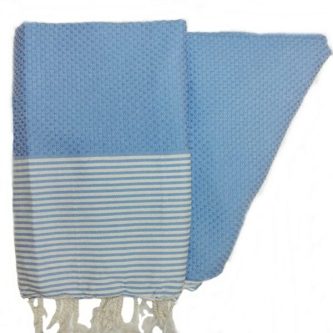 Zanzibar Light Blue hammam towel