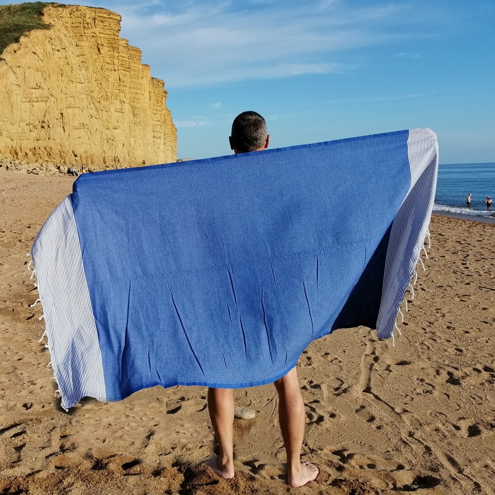 Zanzibar Blue Hammam beach towel, Paul Page