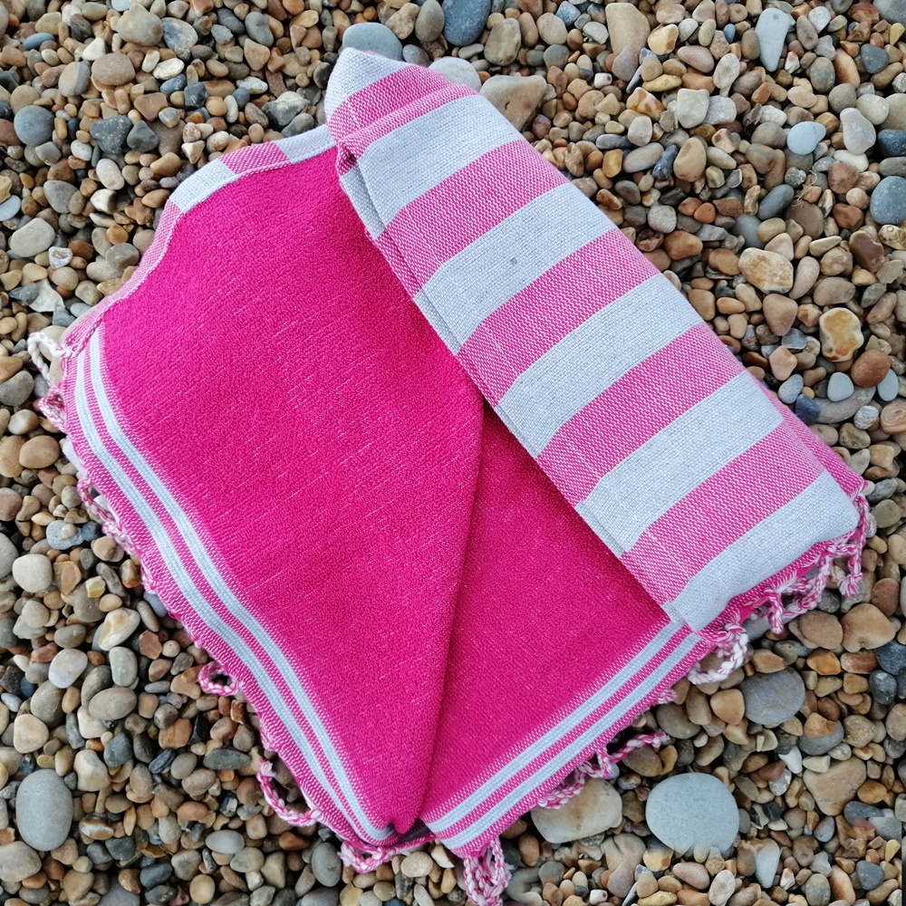 Corfu Red Lined Hammam Towel