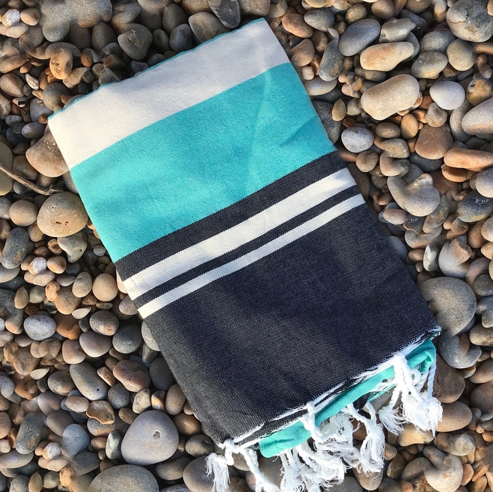 Belize Charcoal Turkish Hammam Towel