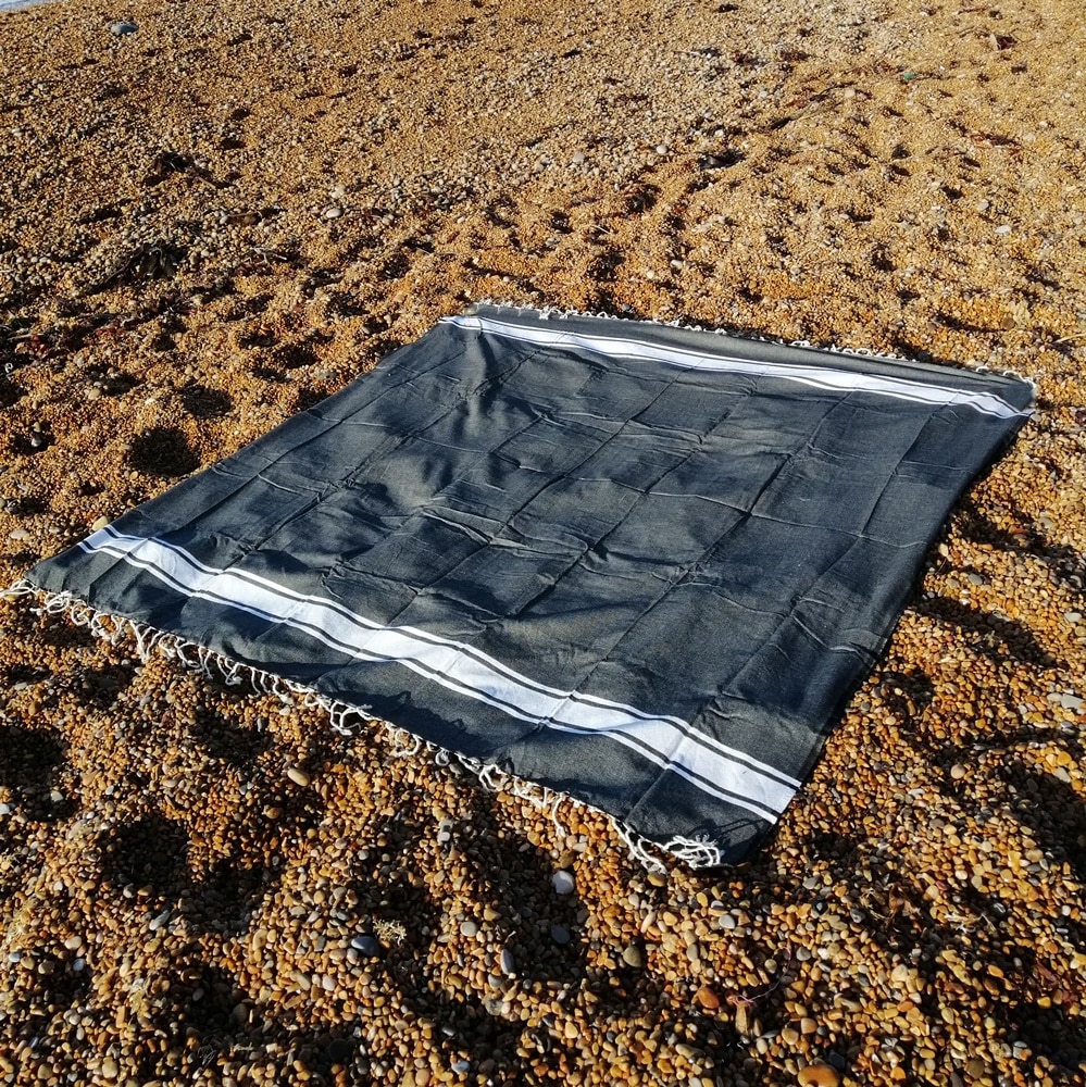 Maldives Charcoal XL Beach Towels