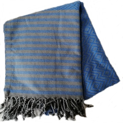Goa Blue Turkish hammam towel