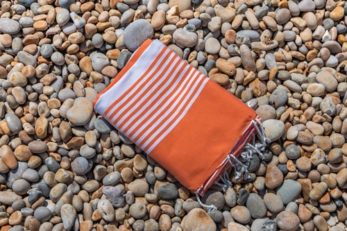 Dorset Orange Turkish Hammam Towel1