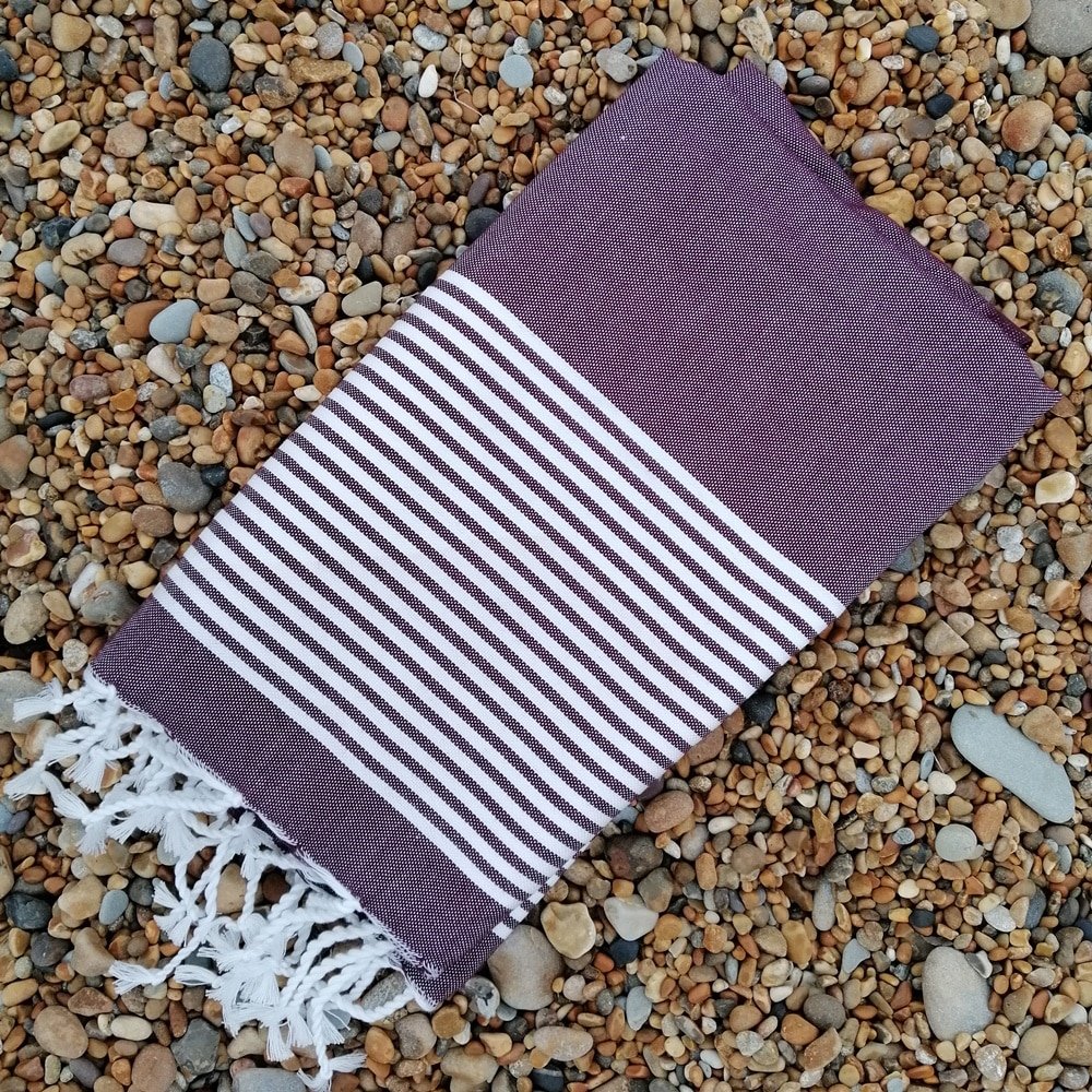 Havana Purple Hammam Towel Deck Towels 100 Cotton UK