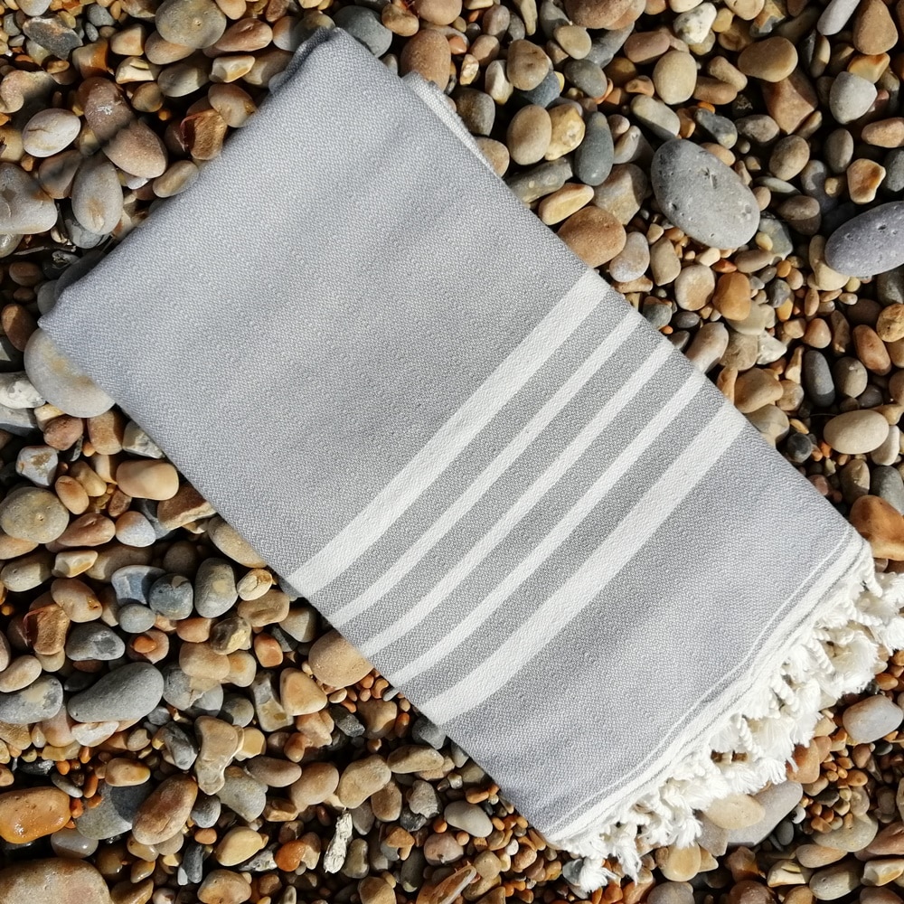 Porto Grey Turkish Hammam Towel