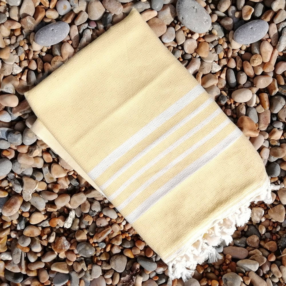 Porto Lemon Turkish Towel - Folded