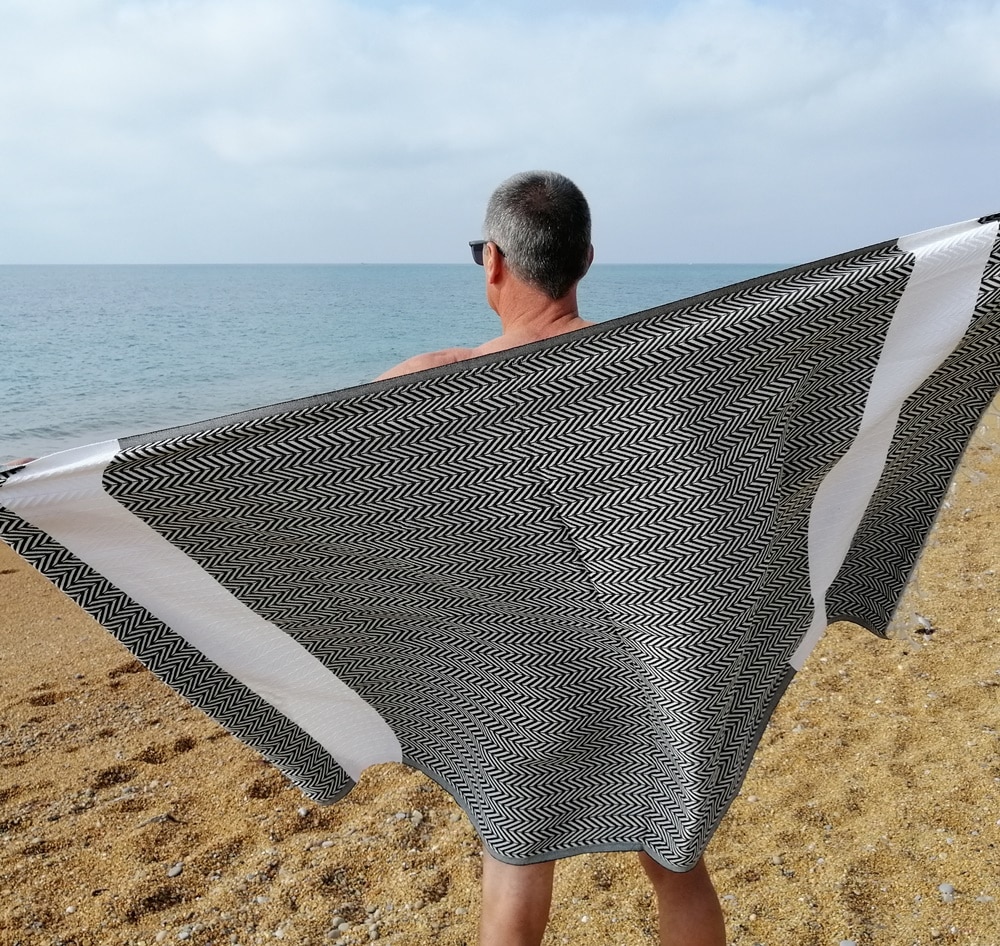 Bora Bora Black Turkish Hammam Towel