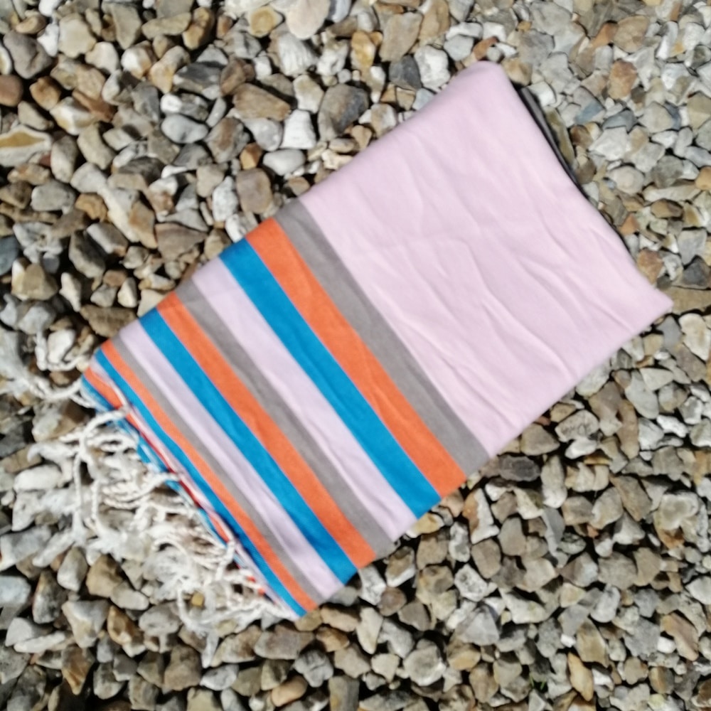 Mali Orange lightweight hammam towel