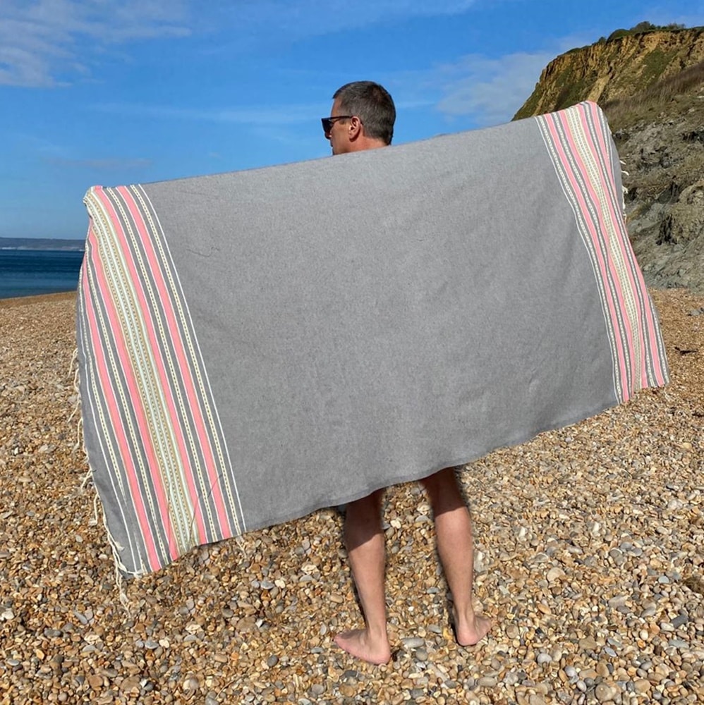 Capri Grey quick dry camping towels