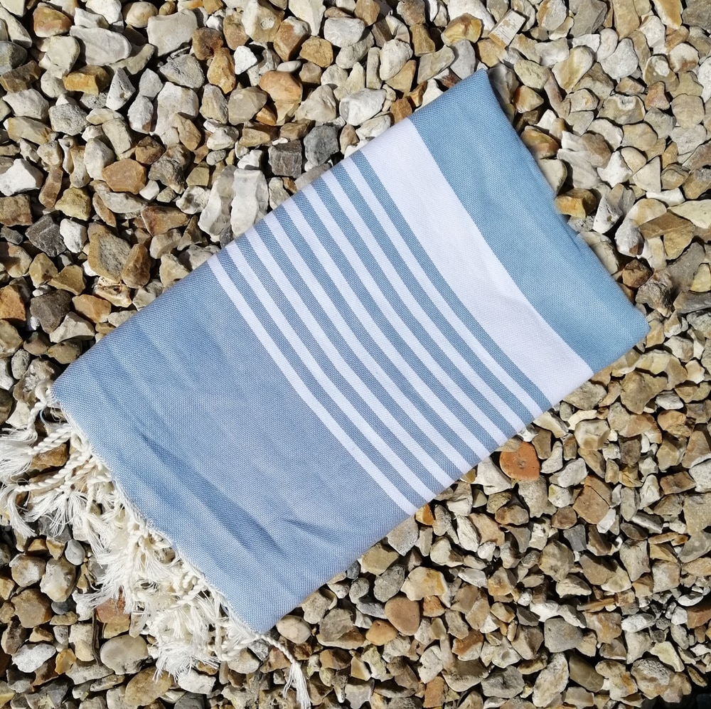 Dorset Aqua 100% cotton travel hammam towel