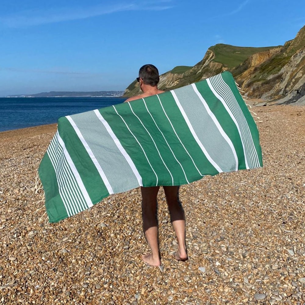Dorset Green hammam deck camping towel