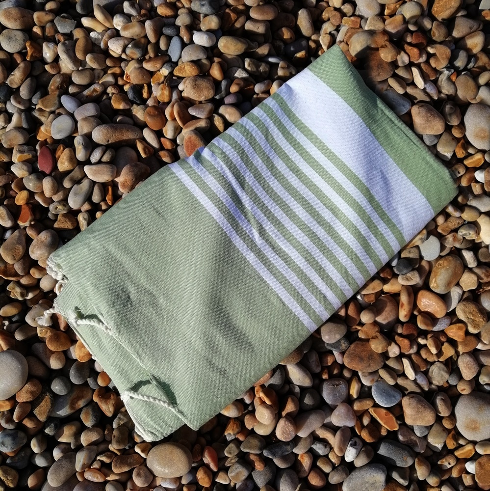 Dorset Moss green deck towels