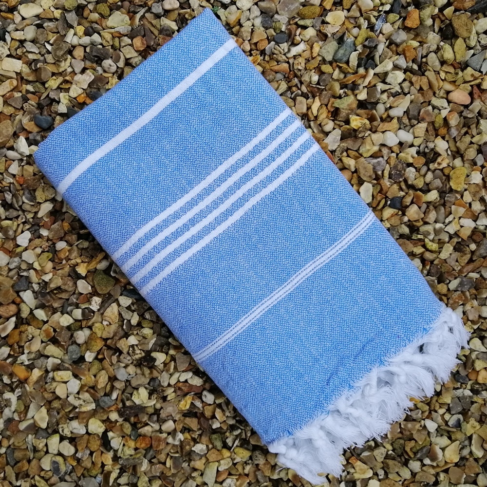 Monaco Blue quick dry Turkish Hammam Towels