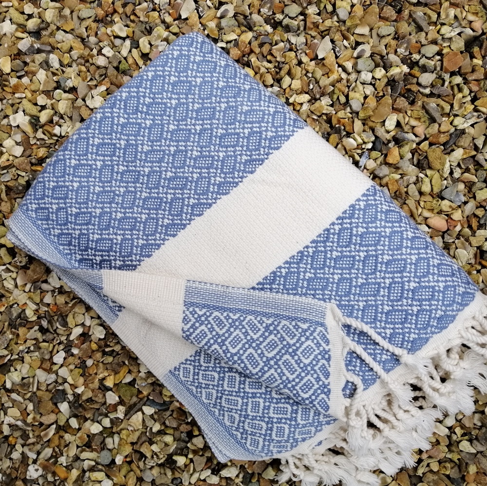 Nassau Blue quick dry Turkish Hammam Towel